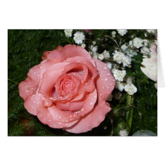 Bouquet de fleurs avec carte rose