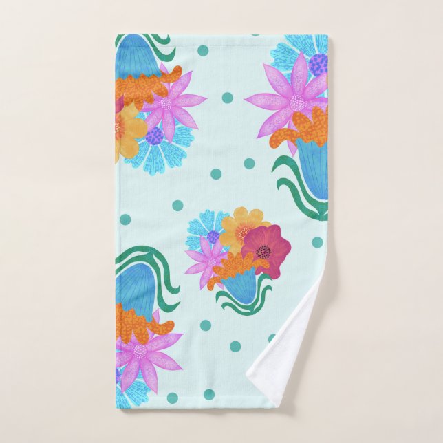 Bouquet de fleurs avec fleurs colorées (Serviette à main)