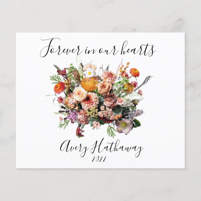 Bouquet de fleurs BUDGET Flyer de funérailles et d (Devant)