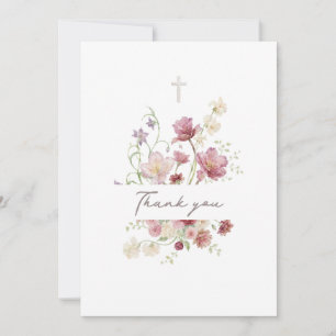 bouquet de fleurs Carte de remerciement pour bap