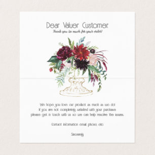 Bouquet de fleurs colorées carte de visite