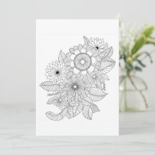 Bouquet de fleurs   Colorez votre propre salutatio