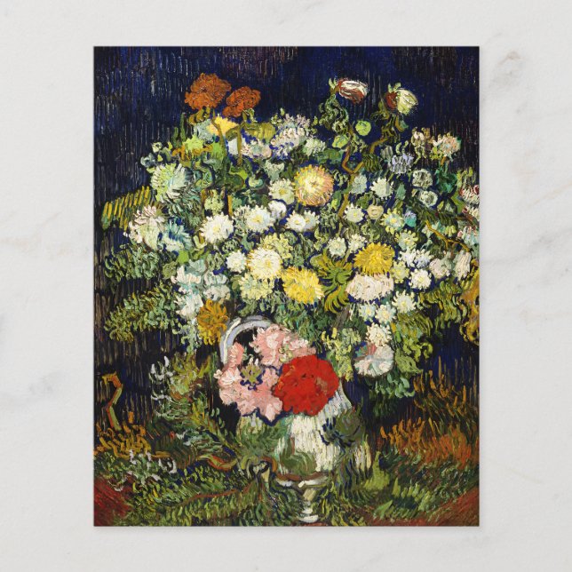 Bouquet de fleurs dans un vase de Vincent Van Gogh (Devant)