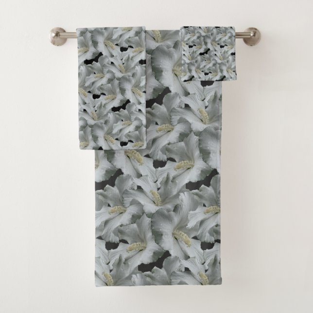 Bouquet de fleurs d'Hibiscus blanc (En situation)