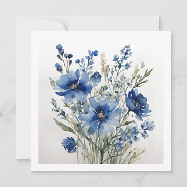 Bouquet de fleurs Elégante aquarelle (Devant)