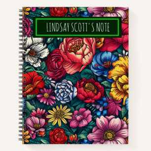 Bouquet de fleurs mignonnes Journal de nom personn