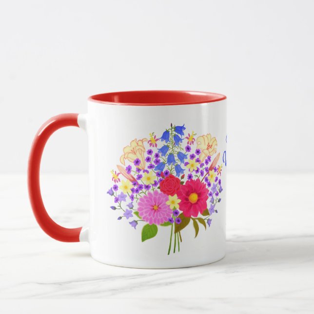 Bouquet de fleurs Mug Combo Saint-Valentin (Gauche)
