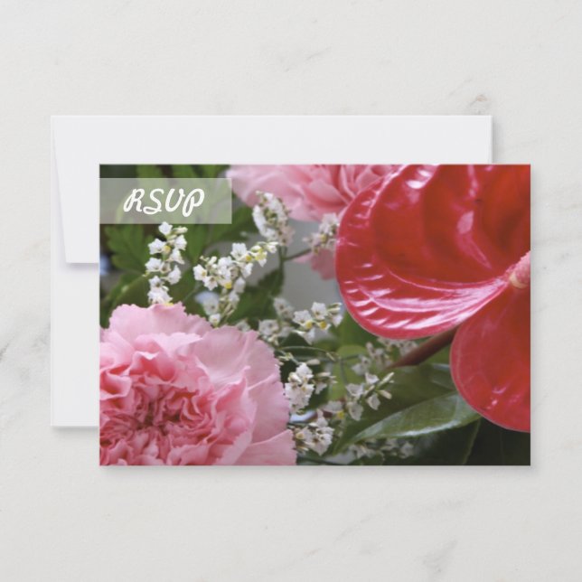 Bouquet de fleurs photo RSVP (Devant)