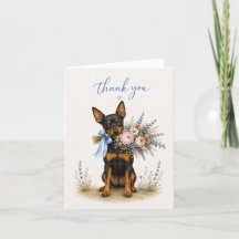 Bouquet de fleurs pour Pinscher nain Merci