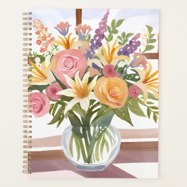Bouquet de fleurs printanières | Aquarelle florale (Devant)