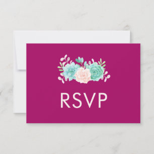 Bouquet de fleurs rose et vert pastel RSVP