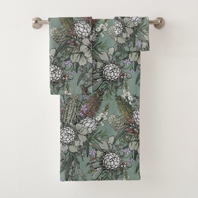 Bouquet de fleurs Sage Wild Bush - Protea & Grevil (En situation)