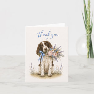 Bouquet de fleurs Springer Spaniel Merci