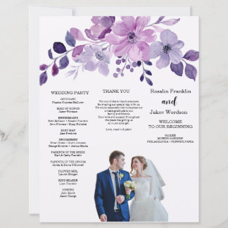 Bouquet de fleurs violettes aquarelle Feuille de p