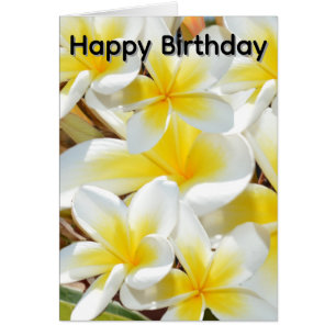 Bouquet de frangipanier, carte d'anniversaire