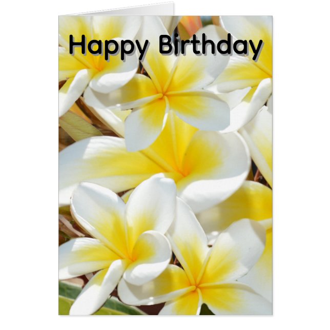 Bouquet de frangipanier, carte d'anniversaire (Devant)