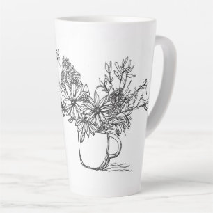 Bouquet de la tasse de dessin