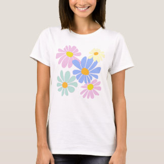 bouquet de marguerites lumineuses sur un t-shirt b