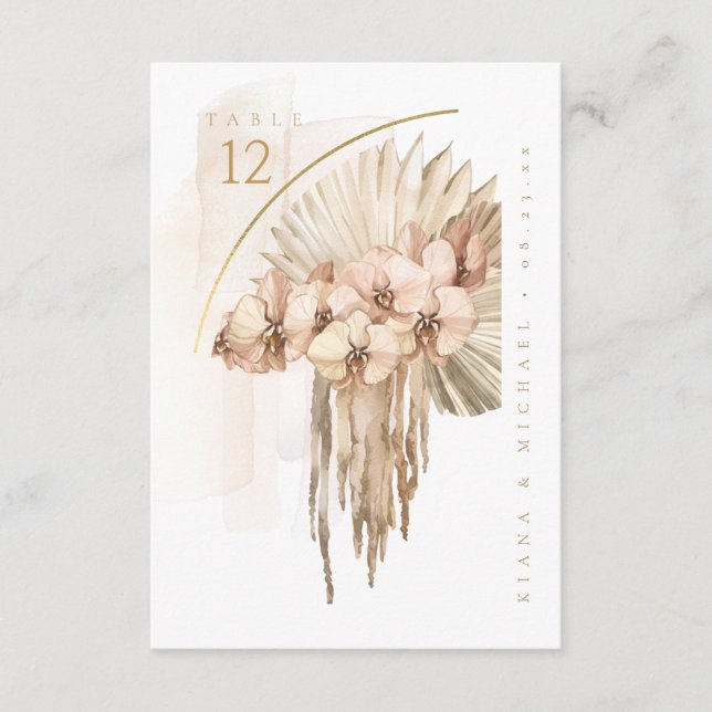 Bouquet de mariage Boho Oasis Numéro de table ID95 (Devant)