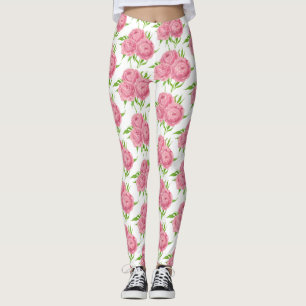 Bouquet de pivoine aquarelle leggings motifs