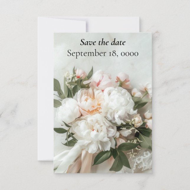 Bouquet de pivoines blanches avec dentelle (Devant)