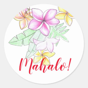 Bouquet de Plumeria - autocollants personnalisés.