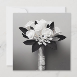 Bouquet de rose blanche B&W