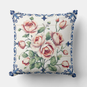 bouquet de roses classique coussin d'extérieur