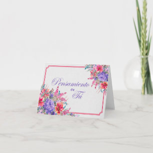 Bouquet de Roses En Pensant à Toi Carte