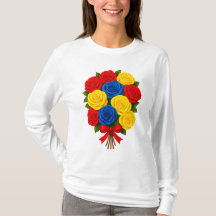 Bouquet de roses pour femmes T-Shirt à manches lon