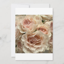 Bouquet de roses rose pâle - Carte de vœux romanti