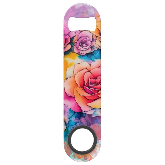 Bouquet de taches de peinture aquarelle moderne (Devant)
