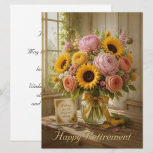 Bouquet de tournesols pour une retraite heureuse