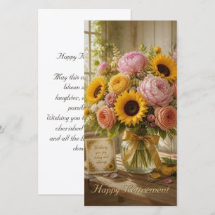 Bouquet de tournesols pour une retraite heureuse