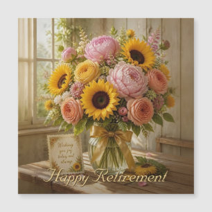 Bouquet de tournesols pour une retraite heureuse