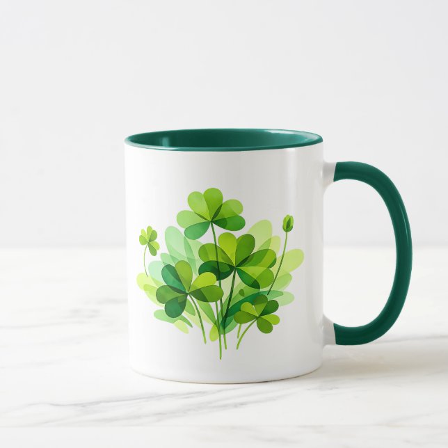 Bouquet de trèfle botanique Mug de la Saint-Patric (Droite)