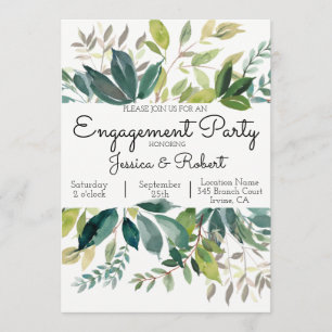 Bouquet de verdure Invitation de la partie d'engag