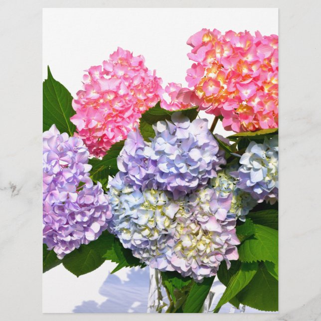 Bouquet d'hortensia bleu rose violet élégant (Devant)