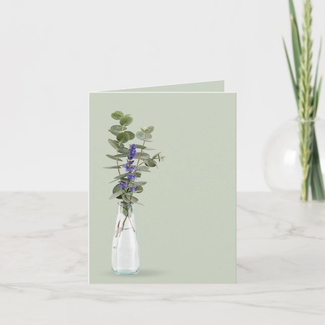 Bouquet Eucalyptus En Vase Bouteille (Devant)