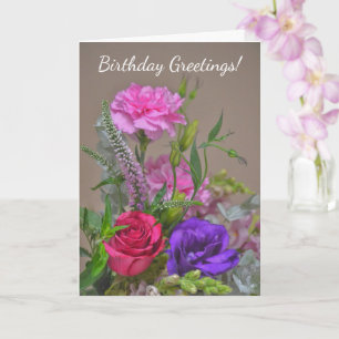 Bouquet Fleur Jardin Art Carte Anniversaire