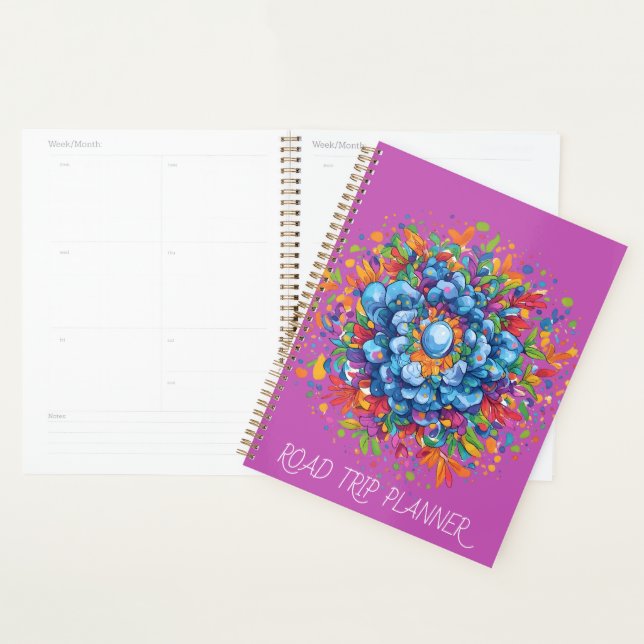 Bouquet floral bleu aquarelle vibrant  (Devant avec enveloppe)