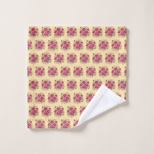 Bouquet floral coloré (Gant de toilette)