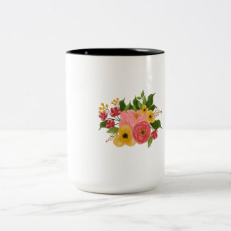 Bouquet floral coloré Mug fleur botanique