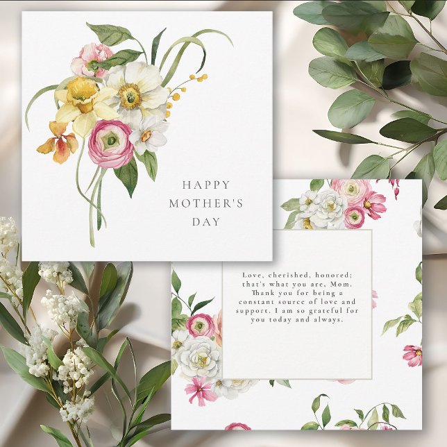 Bouquet Floral de Printemps Invitation pour la Fêt (Créateur téléchargé)