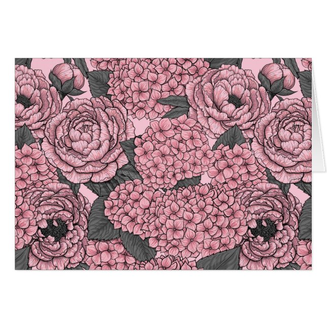 Bouquet floral en rose (Devant horizontal)