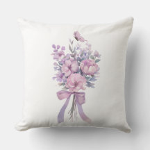 Bouquet floral et oreiller papillon – Romantique