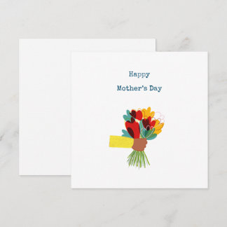 Bouquet Floral Fantaisie Carte de la Fête des Mère