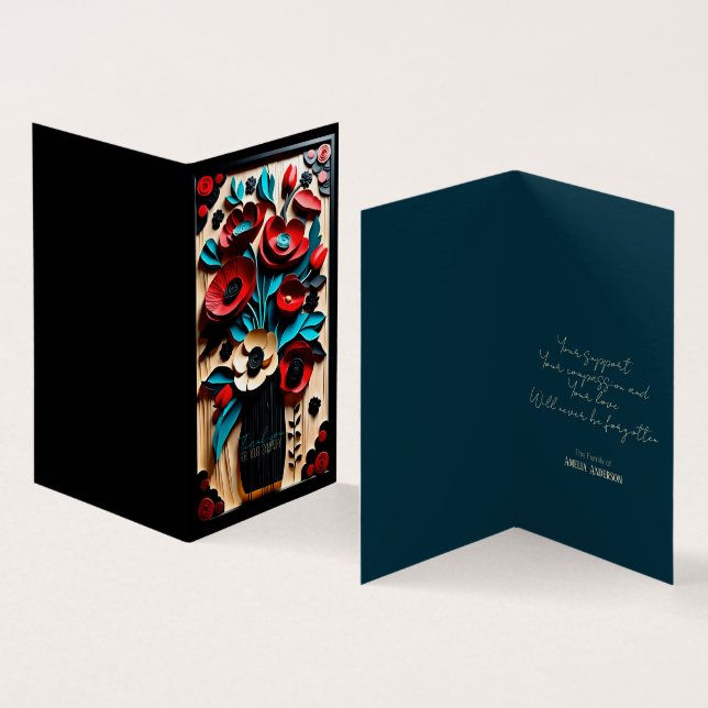 Bouquet Floral Folal Style Art Sympathie Merci C (Inside and Outside)