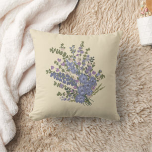 Bouquet Floral Lavande Bleue Oreiller