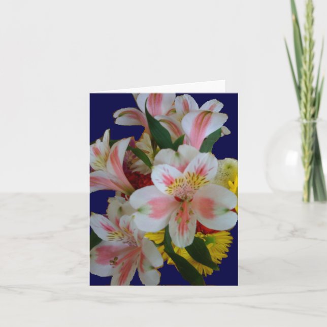 Bouquet Floral Printanier Cartes de Notes (Devant)
